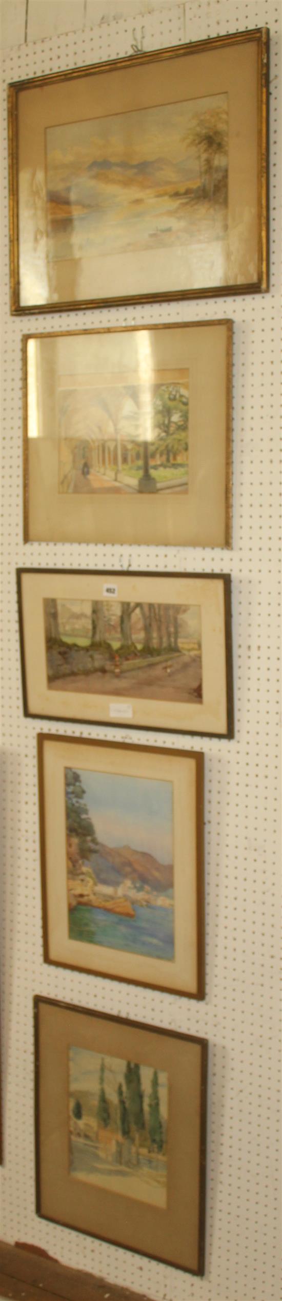 5 framed w/colours - various